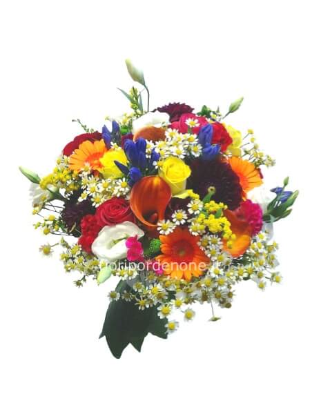 bouquet misto con mimosa deluxe