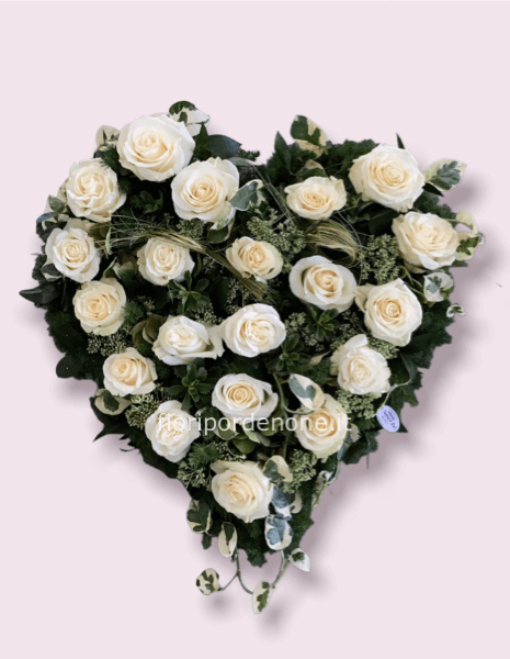 Cuore rose bianche