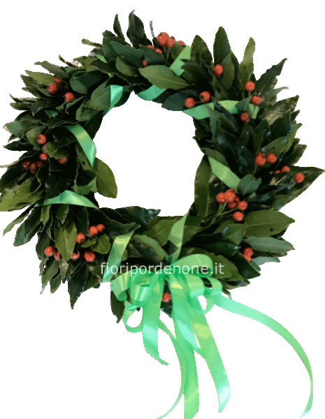 Coroncina laurea da testa con bacche rosse40