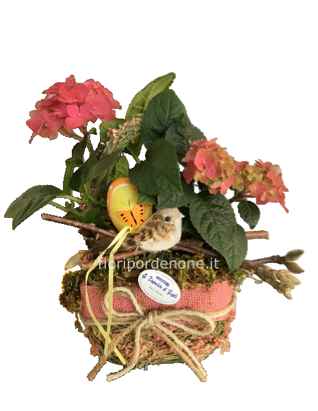 Cestino mini ortensia 